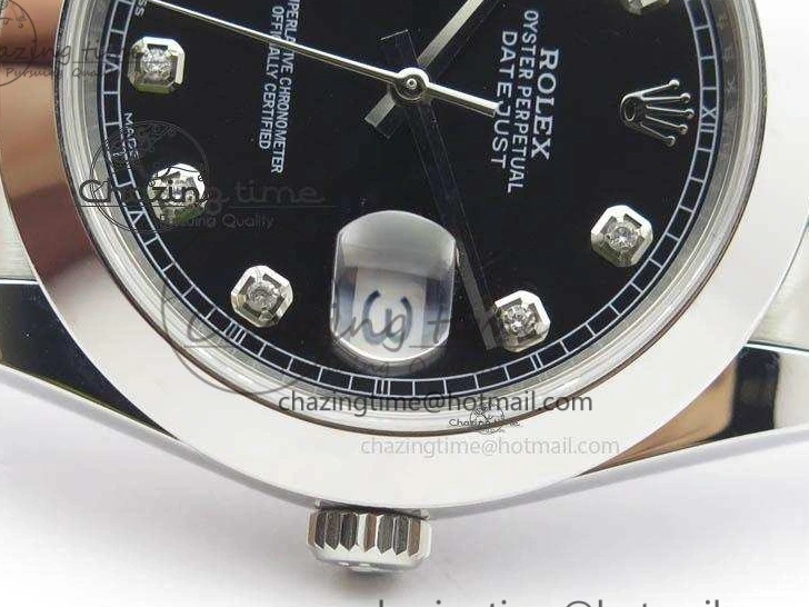 MiroTime 0323 DailyWear DateJust 41mm 126300 SS Noob 1:1 Best Edition Black Dial Diam Markers On SS Bracelet A 3587